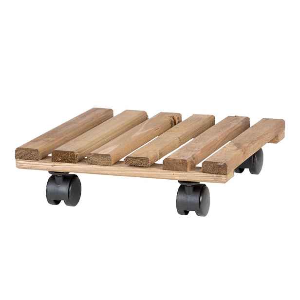 Dřevěný pojízdný podstavec pod květináč (výška 8 cm) Indoor & Outdoor – Esschert Design