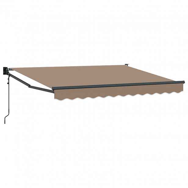 vidaXL Stahovací markýza Taupe 4 x 2 m Polyester a kov