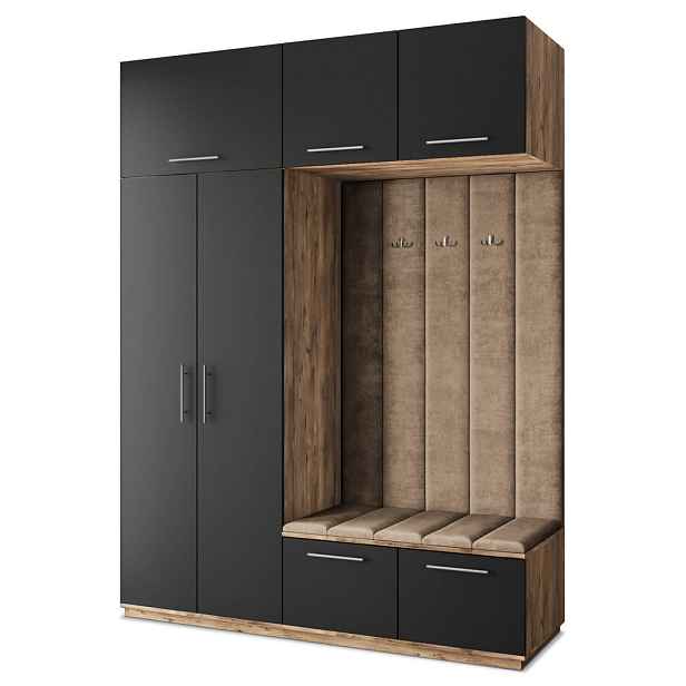MASSENO MODERNÍ PŘEDSÍŇOVÁ SESTAVA REMA, 180/240/60 cm, dub Lefkas
