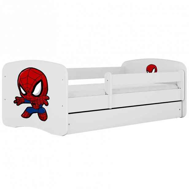 Dětská postel Babydreams+SZ+M bílá 80x180 Malý superhrdina