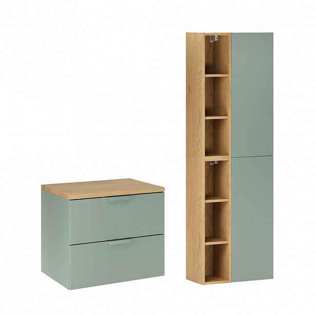 Petits-meubles KOUPELNOVÝ NÁBYTEK 60.6cm Oria 2er-Set Zelená