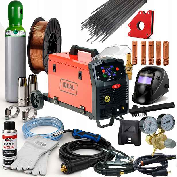 Svařovací stroj Migomat Mig Mma Tig Praktik 211 Synergie Led Ideal Set 1