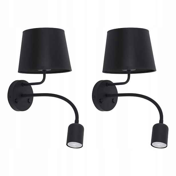 Tk Lighting Sada 2 x Nástěnné svítidlo na čtení Maja Black 2537