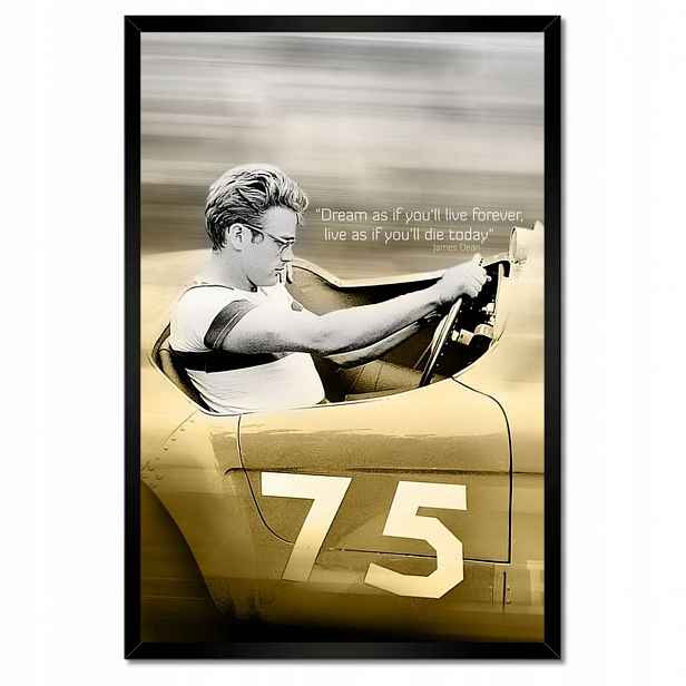 Plakáty v rámu 40x60 James Dean v autě