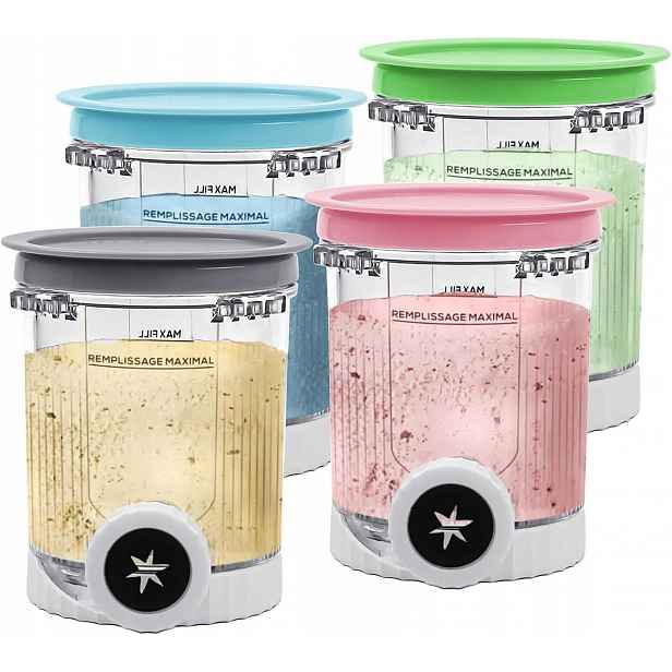 Nádoby Na Zmrazovací Stroj Na Zmrzlinu Kelímky 480 ML S Víčky Na Mražené Desserty