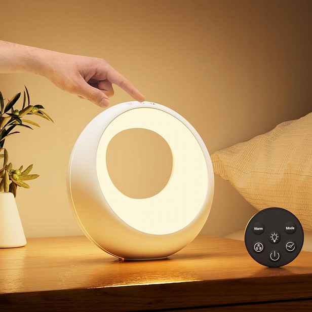 Noční lampa dotyková, stmívatelná, s dálkovým ovládáním, Led, bezdrátová, Rgb