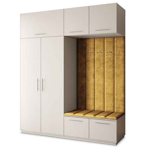 MASSENO MODERNÍ PŘEDSÍŇOVÁ SESTAVA REMA, 200/240/60 cm, kašmírová