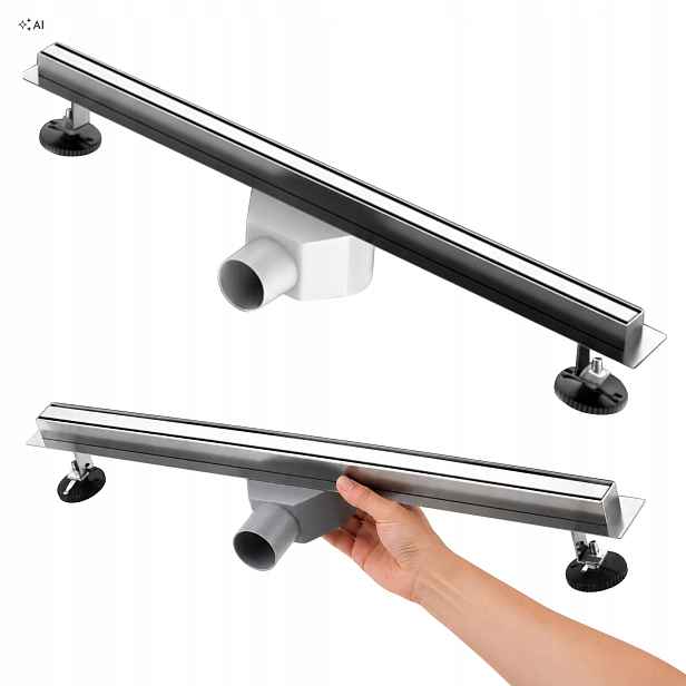 Lineární odtok z nerezová ocel Aisi chromovaný 800x31 mm Helmken