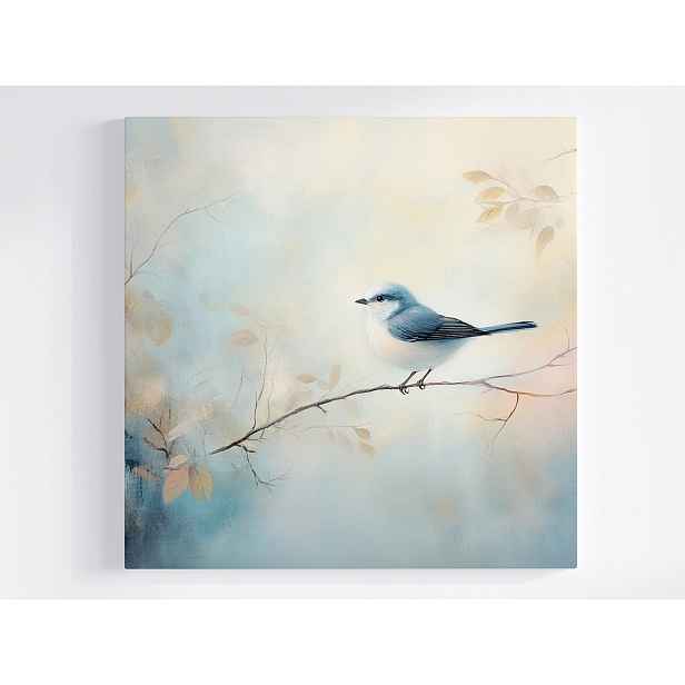 Obraz Na Plátně Canvas Příroda Ptáček Větev Pastely Vintage 50x50