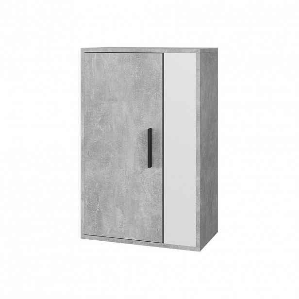 Vicco NÁSTĚNNÁ SKŘÍŇKA Berno Beton/bílá 50.1 x 78.4 cm se 2 přihrádkami
