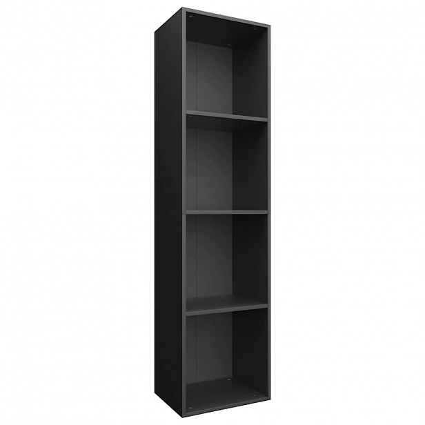 vidaXL Knihovna / TV skříňka černá 36 x 30 x 143 cm kompozitní dřevo