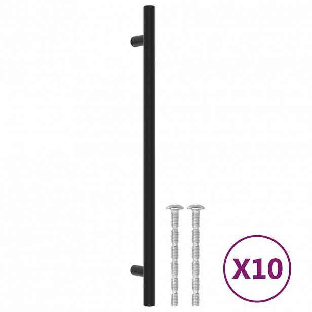vidaXL Nábytkové úchytky 10 ks černé 224 mm nerezová ocel