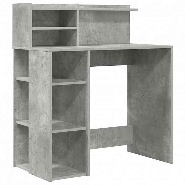 vidaXL Stůl Betonově šedá Kompozitní dřevo 90 x 48 x 101,5 cm