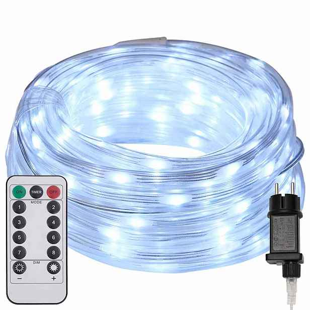 vidaXL Světelný provaz s 120 LED diodami Studená Bílá 5 m PVC