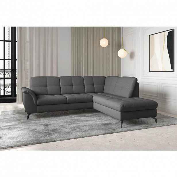 Sit & More ROHOVÁ SEDAČKA, textil, tmavě šedá
