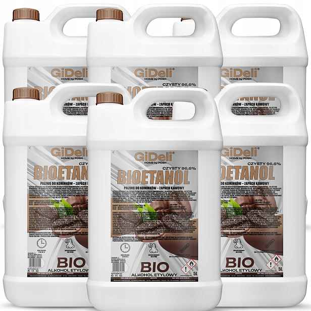 Bioetanol do krbu 6 x 5 l s vůní kávy biopalivo