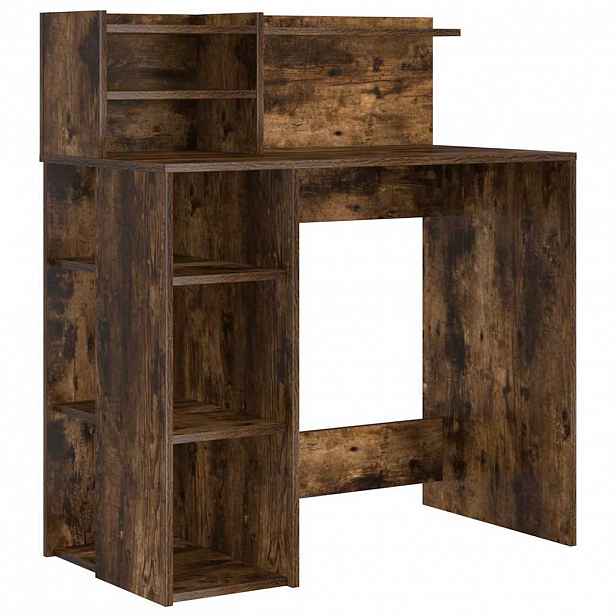 vidaXL Stůl Kouřový dub Kompozitní dřevo 90 x 48 x 101,5 cm