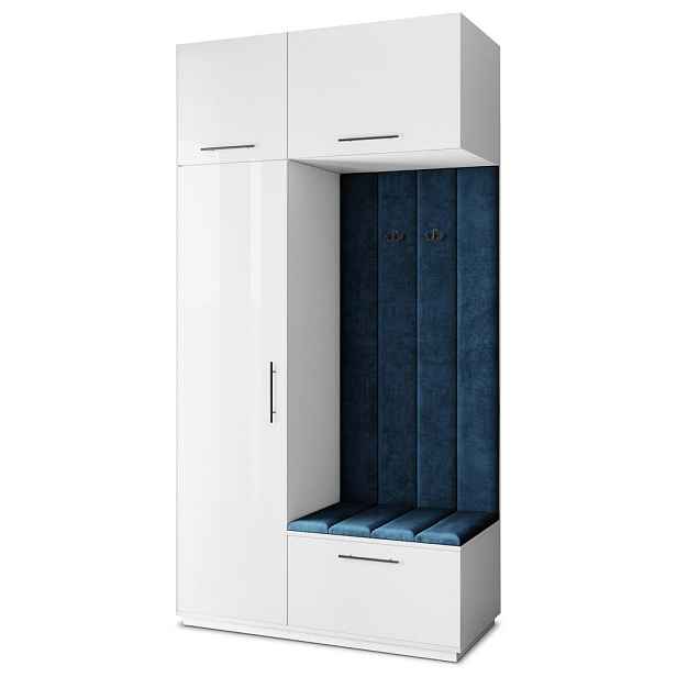 MASSENO MODERNÍ PŘEDSÍŇOVÁ SESTAVA REMA, 120/240/60 cm, bílá