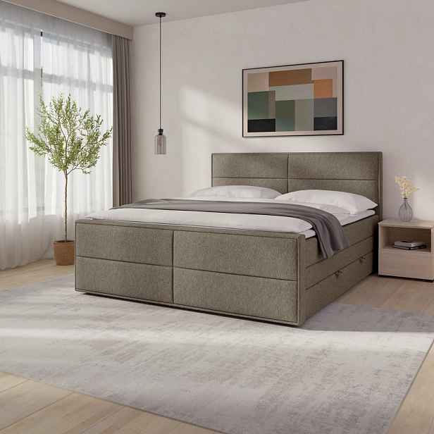 Livetastic POSTEL BOXSPRING, 180/200 cm, béžová