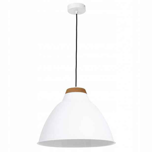 Bílá kovová závěsná lampa Skal 9189 Luminex
