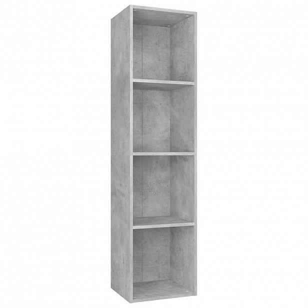 vidaXL Knihovna/TV skříňka betonově šedá 36x30x143 cm kompozitní dřevo