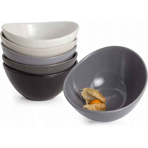 6dílná sada misek Moritz Moritz Ceramic Grey 550 ml 16 x 14.5 x 8 cm