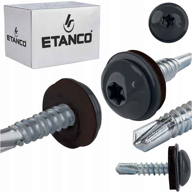 Šrouby do kovu Torx 3 mm 4,8 x 22 mm Ral 7016 250 ks Etanco GT3 Ph Z14