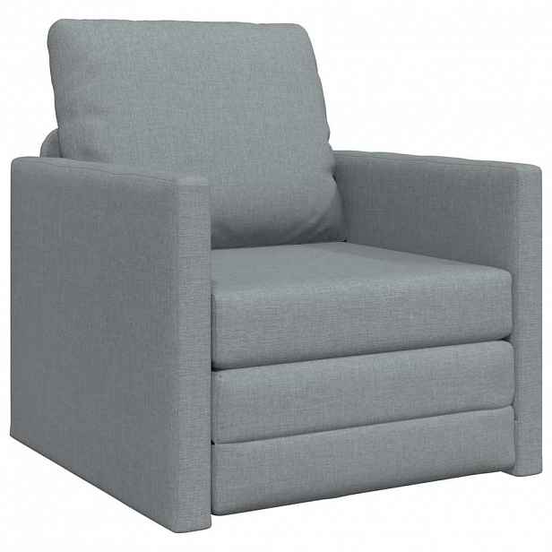 vidaXL Pohovka na spaní 60cm Světle šedá textil
