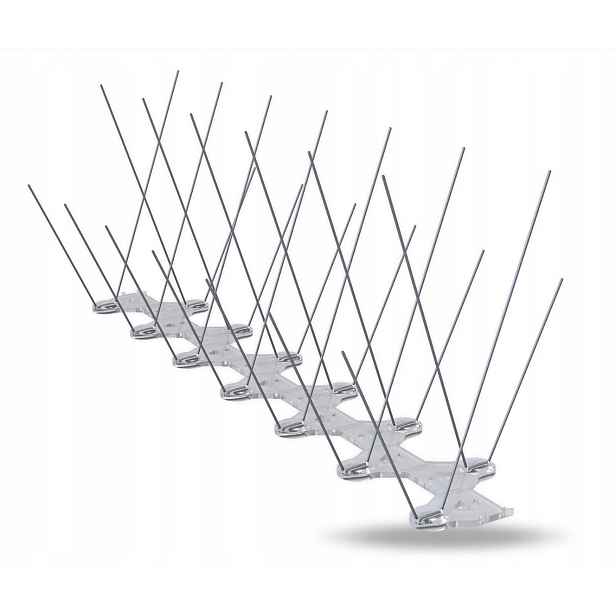 Hroty proti ptákům holubům nerezová 32 x 6 cm 15 ks Eurovent Antibird Duo