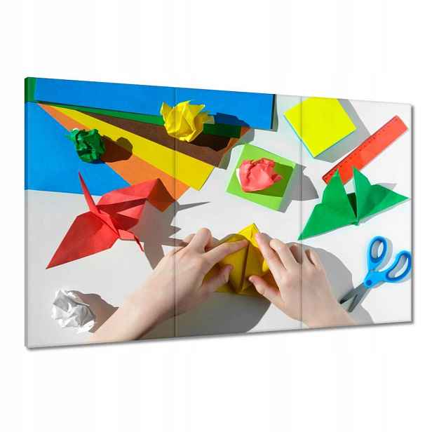 Obrazy 120x80 Origami nůžkový papír