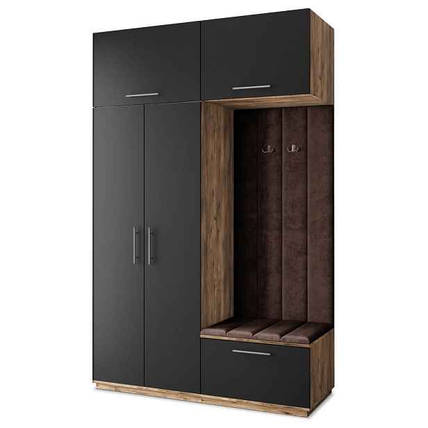 MASSENO MODERNÍ PŘEDSÍŇOVÁ SESTAVA REMA, 150/240/60 cm, dub Lefkas