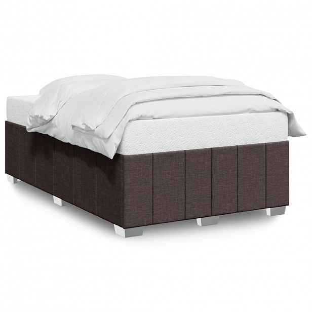 vidaXL Rám postele bez matrací tmavě šedá 120x190 cm textil