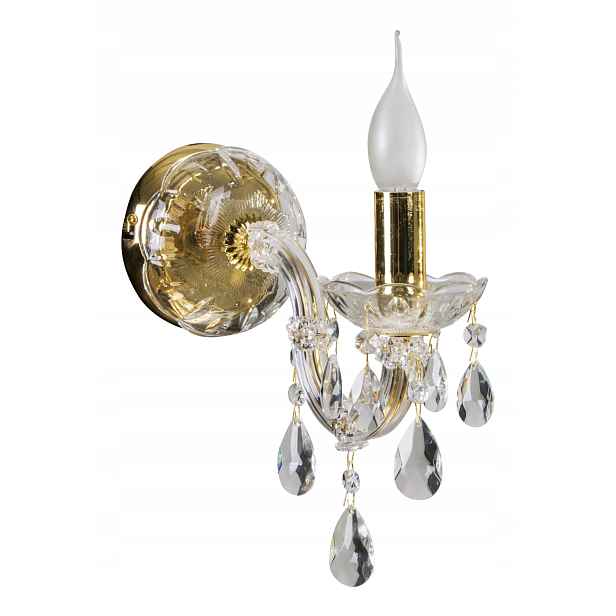 Candellux nástěnné svítidlo Maria 21-95742 zlaté křišťálové 1xE14 40W