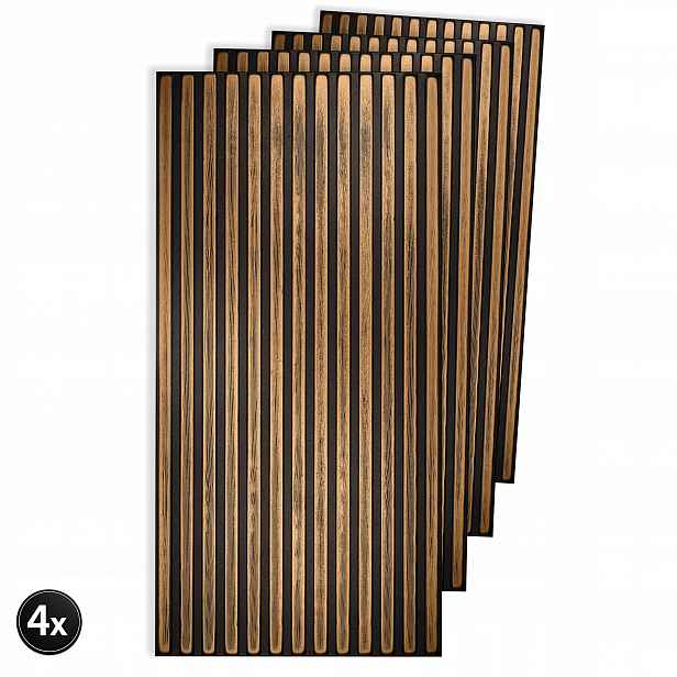 Dekorativní nástěnné panely Imitace lamel Lamel Styropian Balíček 4 ks