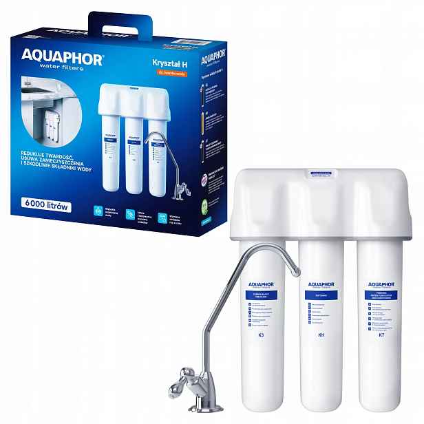 Filtr pod dřez Aquaphor Křišťál H s patronami K3, Kh, K7