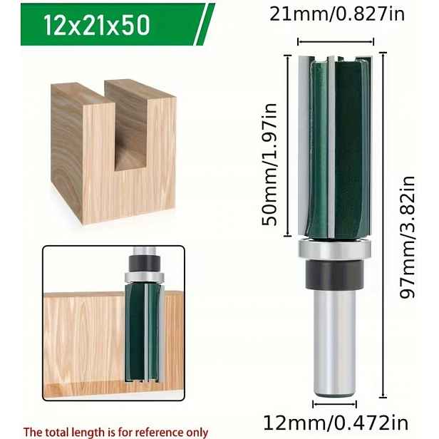 Fréza Rovná Drážkovací Dlouhé Ložisko 21x50x12/4z FT1-21-50-12 Dřevo Deska