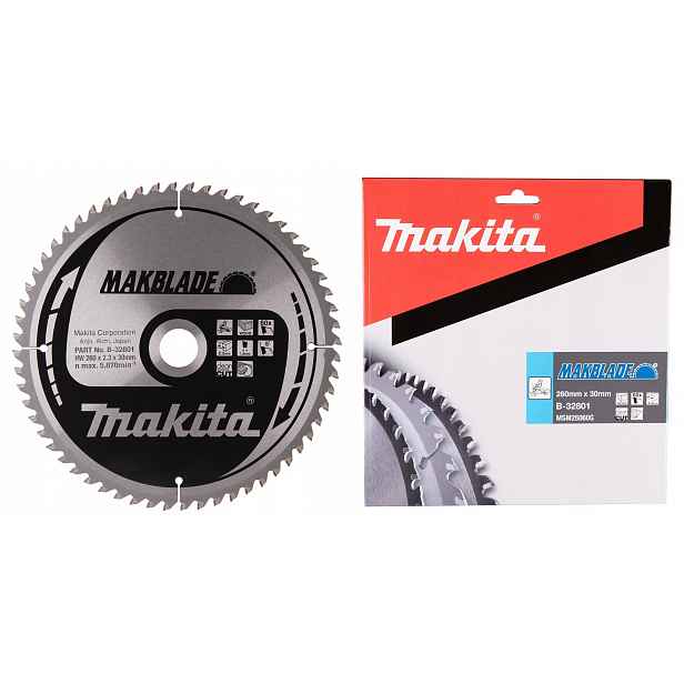 Makita B-32801 Řezací Kotouč Makblade Na Dřevo 260 x 30 mm 60Z x 2,3 mm