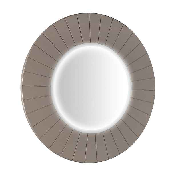 Sapho LUMIRO STRIP kulaté zrcadlo s LED osvětlením v rámu o 75cm, agila
