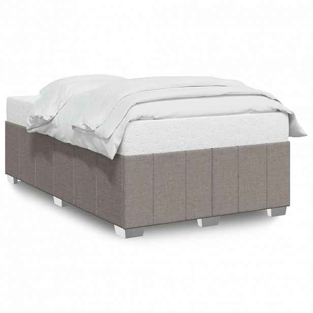 vidaXL Rám postele bez matrací taupe 120x190 cm textil