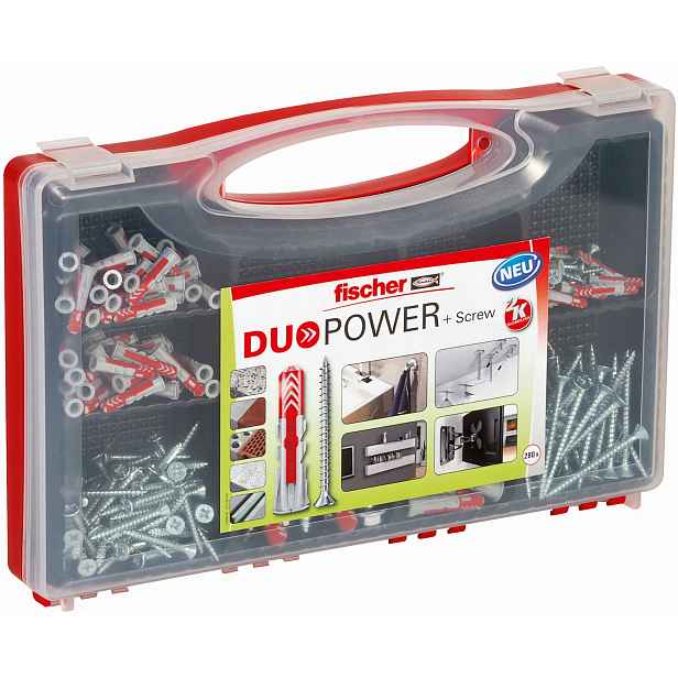 Fischer DuoPower 280 el. Sada hmoždinek a šroubů v organizéru