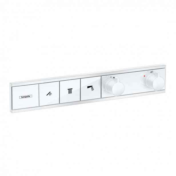 Hansgrohe RainSelect - Termostatická baterie pod omítku, pro 3 spotřebiče, matná bílá 15381700