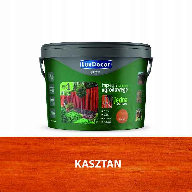 Luxdecor Garden Impregnační Přípravek Na Zahradní Dřevo 9 L Kaštan Jedna Vrstva