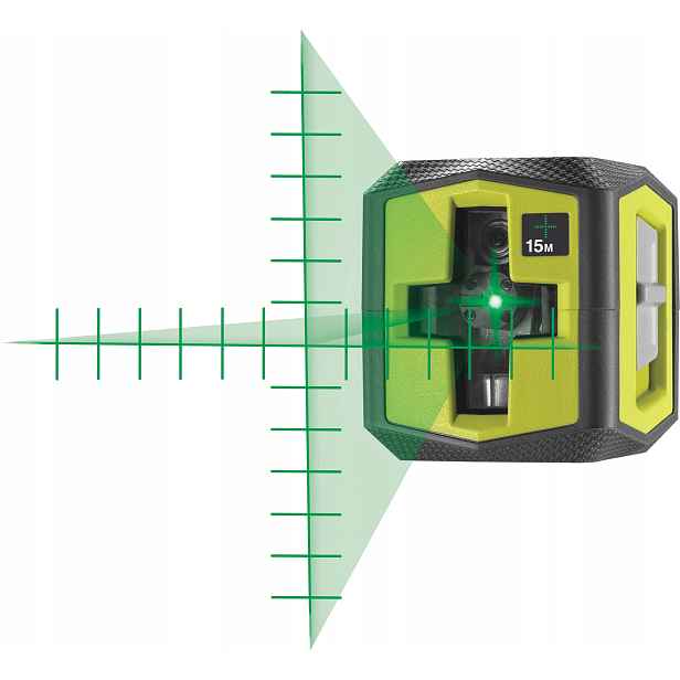 Ryobi Křížový Laser Zelená Vodováha 15 m RBCLLG2