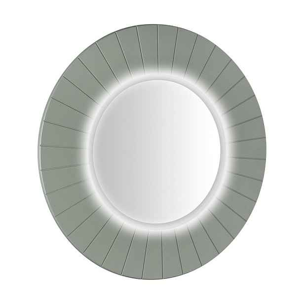 Sapho LUMIRO STRIP kulaté zrcadlo s LED osvětlením v rámu o 75cm, verde