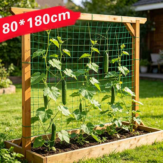 TEMU Sada 2 síťí na popínavé rostliny 180 cm x 80 cm / 70,87 palce x 31,5 palce, zahradní treláž vhodná pro popínavé rostliny, okurky, popínavé