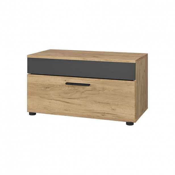 Vicco SKŘÍŇKA DO OBÝVACÍHO POKOJE Berno Zlatý dub power/antracit 70.8 x 38.9 cm s výklopnými dveřmi