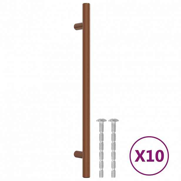 vidaXL Nábytkové úchytky 10 ks bronzové 192 mm nerezová ocel