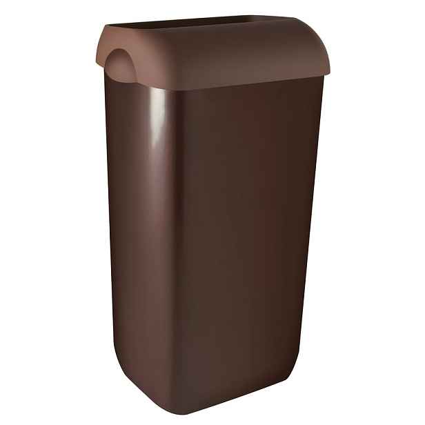 MARPLAST COLORED odpadkový koš nástěnný s víkem 23l, ABS, Soft Touch, hnědá