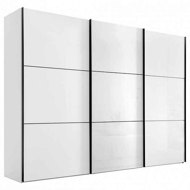 Moderano SKŘÍŇ S POSOUVACÍMI DVEŘMI, bílá, 298/222/68 cm - Šatní skříně - 000531006023