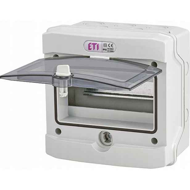 Nástěnná krytka 8 mod IP65 pro transparentní dveře ECH-8G 001101061